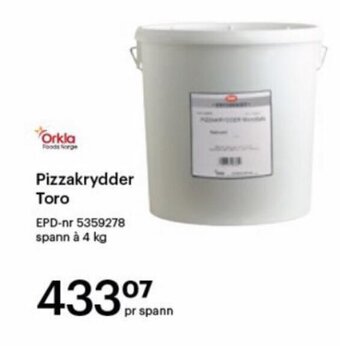 Storcash Pizzakrydder Toro tilbud