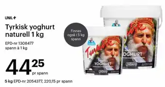 Storcash Tyrkisk Yoghurt Naturell 1kg tilbud