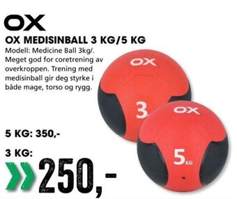 Sport Outlet OX Medisinball 3kg/5kg tilbud