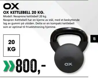 Sport Outlet OX Kettlebell 20kg tilbud