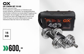 Sport Outlet OX Crom Set 15kg tilbud