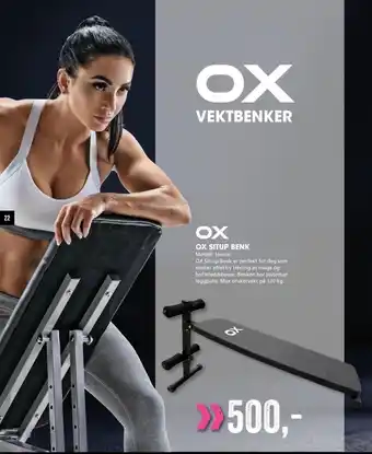 Sport Outlet OX Situp Benk tilbud