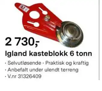 Felleskjøpet Igland Kasteblokk 6 Tonn tilbud