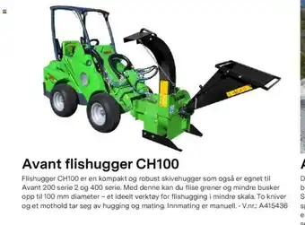 Felleskjøpet Avant Flishugger CH100 tilbud