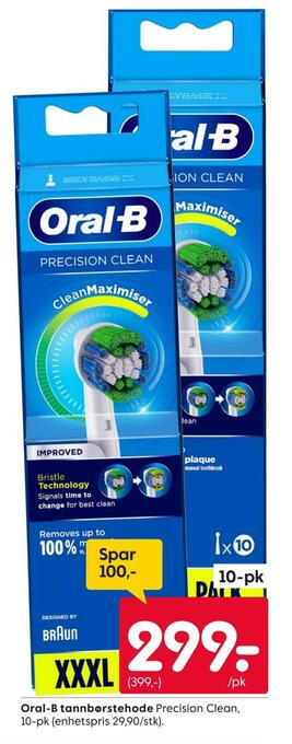 Rusta Oral-b tannbørstehode tilbud