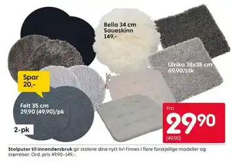 Rusta Stolputer til innendørsbruk tilbud