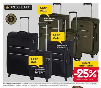 Rusta Regent jetset kabinkoffert og koffert tilbud
