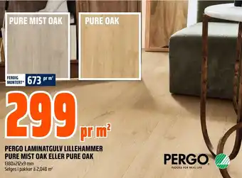 Coop Obs Pergo Laminatgulv Lillehammer Pure Mist Oak Eller Pure Oak tilbud