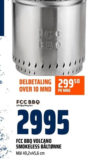 Coop Obs FCC BBQ Volcano Smokeless Båltønne tilbud