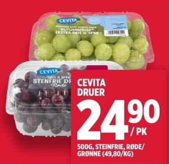 Meny Cevita Druer tilbud