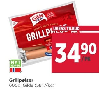 Meny Grillpølser tilbud