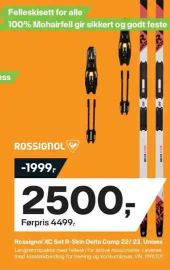 XXL Sport Rossignol XC Set R-Skin Delta Comp 22/23, Unisex tilbud