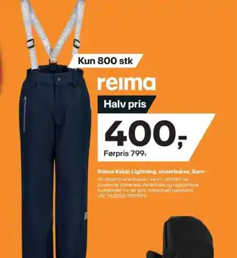 XXL Sport Reima Kiddo Lightning, Vinterbukse, Barn tilbud