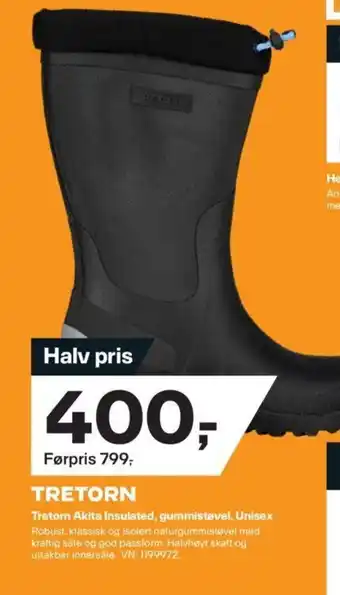 XXL Sport Tretorn Akita Insulated, Gummistøvel, Unisex tilbud