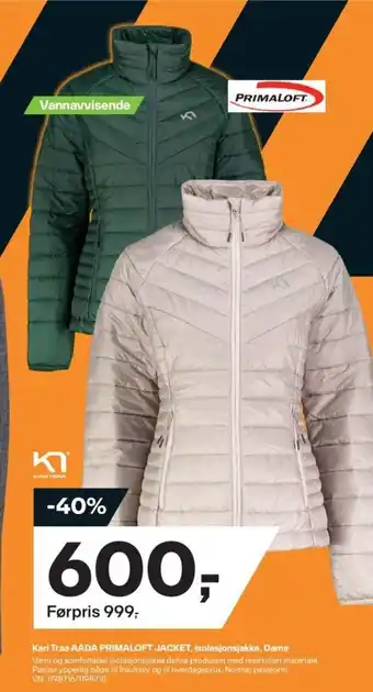 XXL Sport Kari Traa Aada Primaloft Jacket, Isolasjonsjakke, Dame tilbud