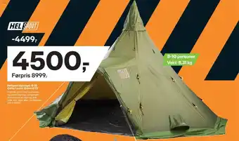 XXL Sport Helsport Varanger 8-10 Camp Lavvo Green STD tilbud