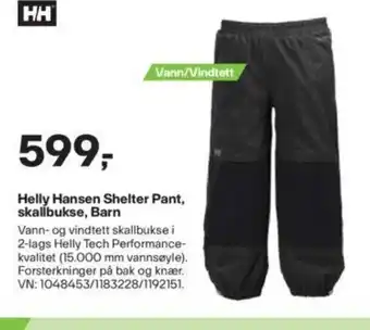 XXL Sport Helly Hansen Shelter Pant, Skallbukse, Barn tilbud
