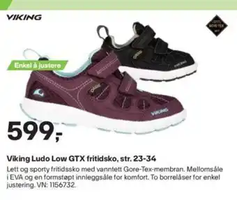 XXL Sport Viking Ludo Low GTX Fritidsko, Str. 23-34 tilbud