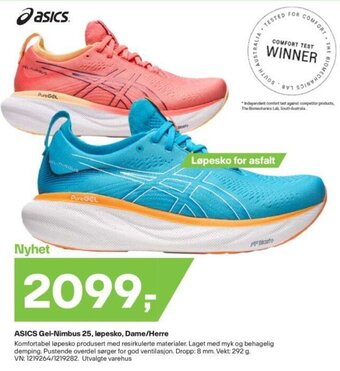 XXL Sport ASICS Gel-Nimbus 25, Løpesko, Dame/Herre tilbud