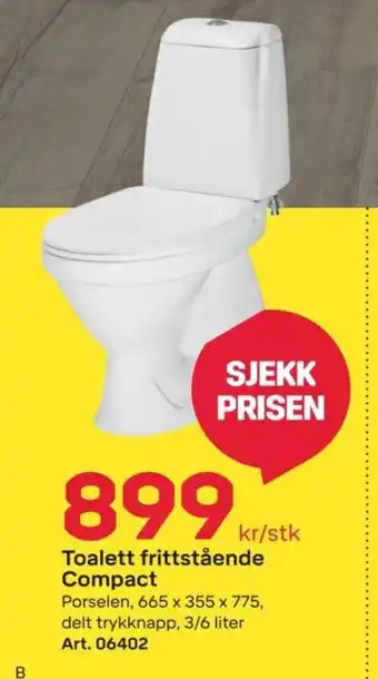 Byggmax Toalett Frittstående Compact tilbud