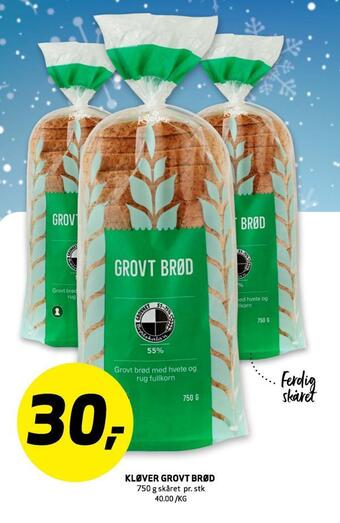 Bunnpris Kløver grovt brød tilbud