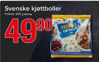 Spar Svenske kjøttboller tilbud