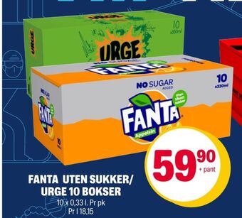 Coop Extra Fanta zero brus tilbud