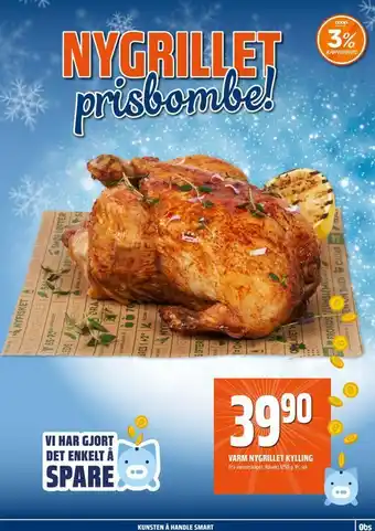 Coop Obs Varm nygrillet kylling tilbud