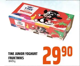 Coop Obs Tine junior yoghurt fruktmiks tilbud