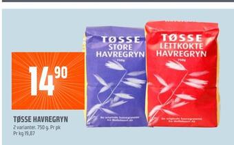 Coop Obs Tøsse havregryn tilbud