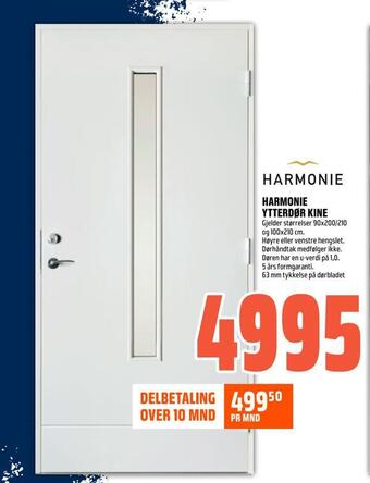 Coop Obs Harmonie ytterdør kine tilbud