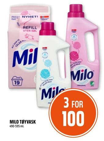 Coop Obs Milo tøyvask tilbud