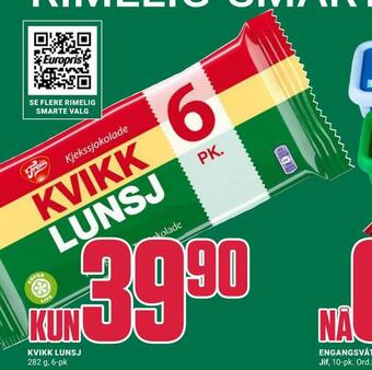 Europris Kvikk lunsj tilbud
