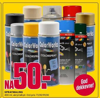 Europris Spraymaling tilbud