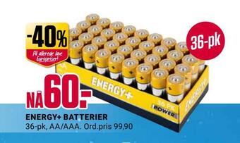 Europris Energy+ batterier tilbud