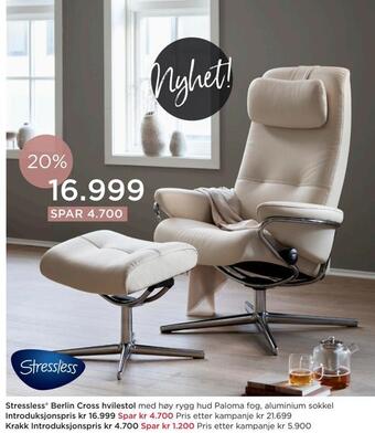 Møbelringen Stressless® berlin cross hvilestol tilbud