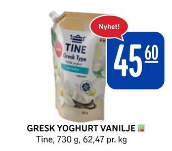 Rema 1000 Gresk yoghurt vanilje tilbud
