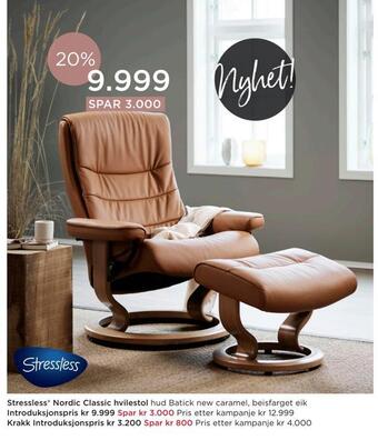 Møbelringen Stressless® nordic classic hvilestol tilbud