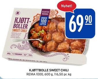 Rema 1000 Kjøttbolle sweet chili tilbud