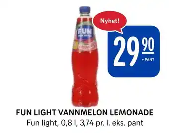 Rema 1000 Fun light vannmelon lemonade tilbud