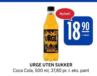 Rema 1000 Urge uten sukker tilbud