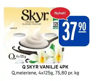 Rema 1000 Q skyr vanilje 4pk tilbud