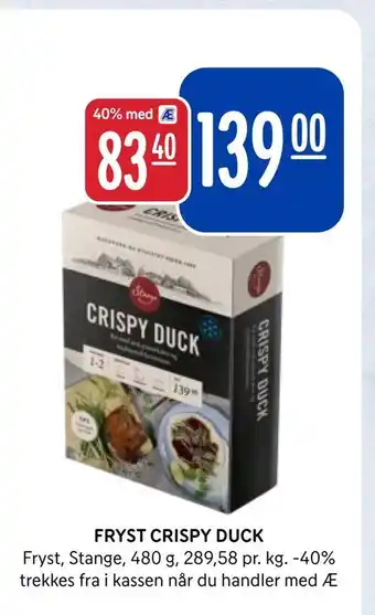 Rema 1000 Fryst crispy duck tilbud
