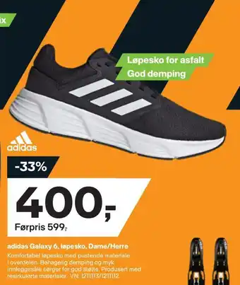 XXL Sport Adidas galaxy 6, løpesko, dame/herre tilbud