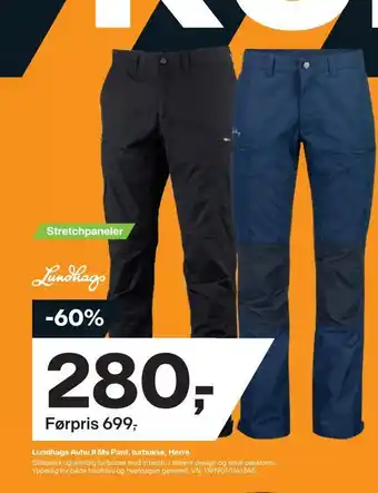 XXL Sport Lundhags avhu ii ms pant, turbukse, herre tilbud