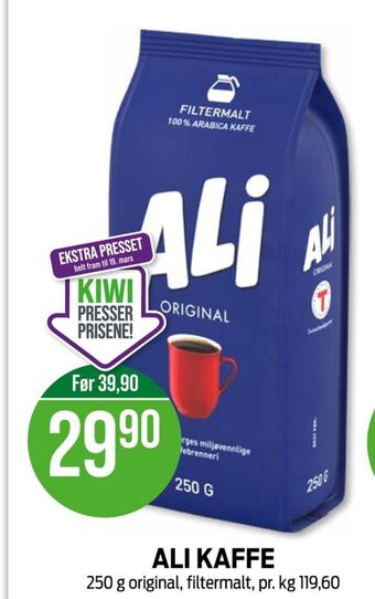 Ali kaffe formalet