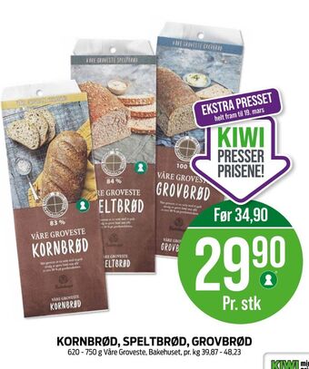 Kiwi Bakehuset brød tilbud