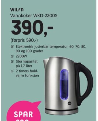 ELON Wilfa vannkoker tilbud