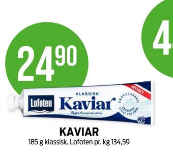 Kiwi Lofoten kaviar tilbud
