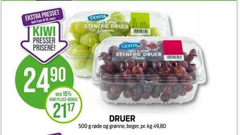 Kiwi Druer tilbud